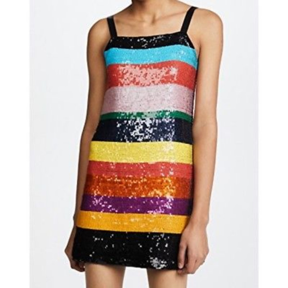 Alice + Olivia Dresses & Skirts - Alice + Olivia Bridget striped sequin dress size 4